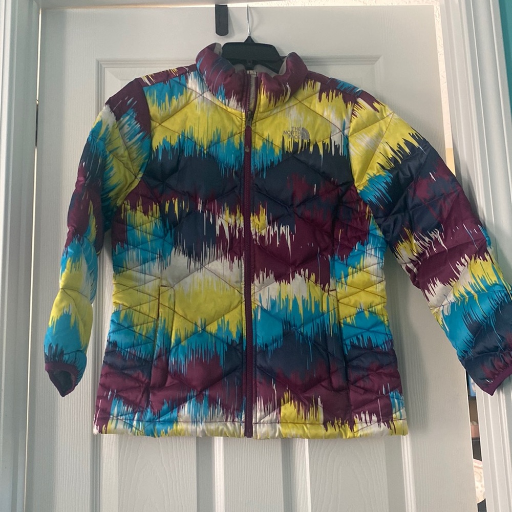 The North Face 550 Colorful Abstract Down Puffer Jacket (XL 18) Women’s/Girls